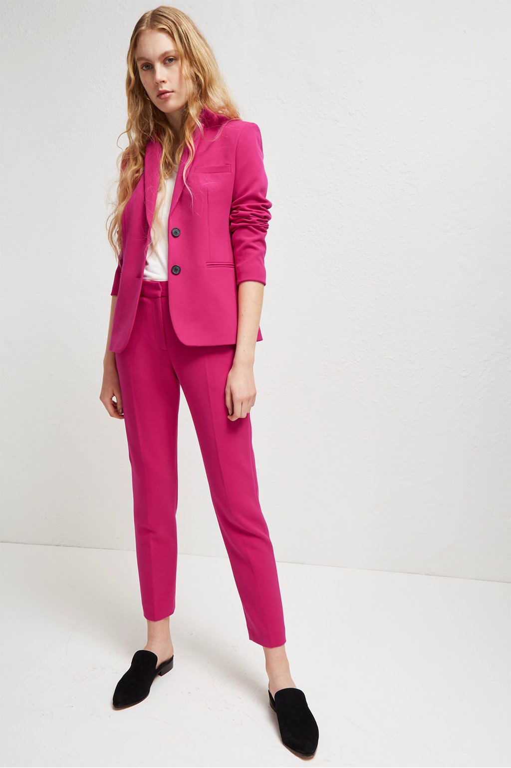 zara pink suit womens