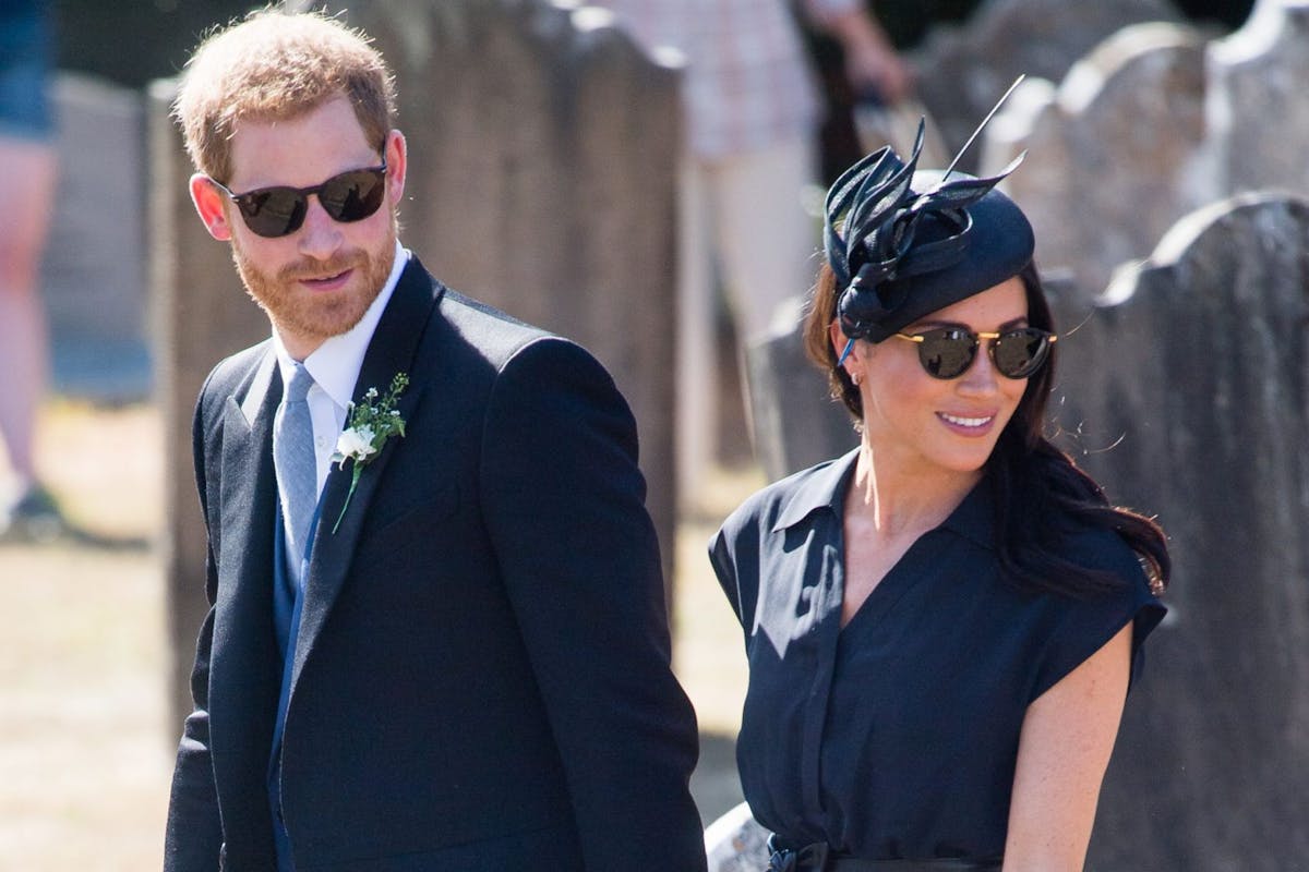 Prince Harry and Meghan markle attend Charlie van Straubenzee’s wedding