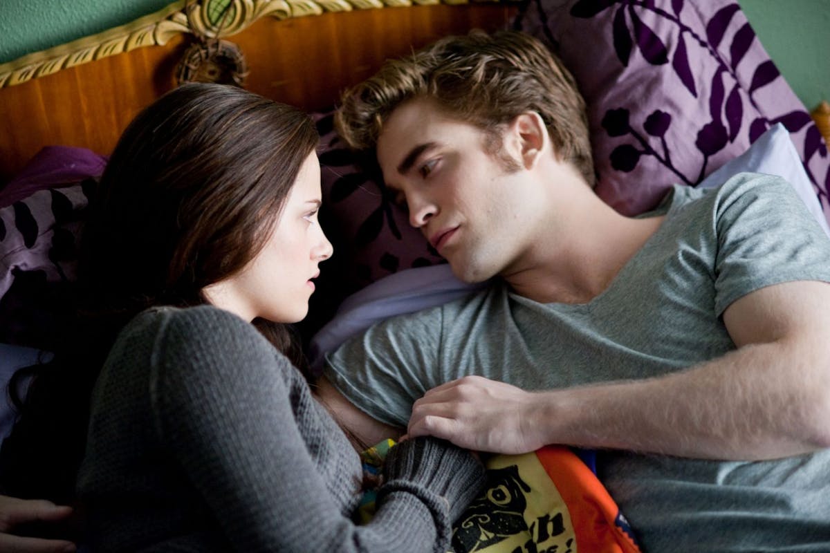 Twilight stills: Kristen Stewart as Bella and Robert Pattinson as Edward