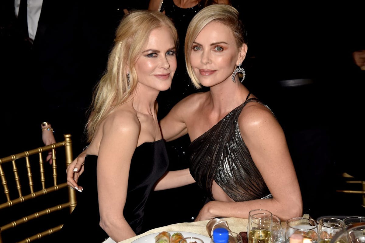 Nicole Kidman and Charlize Theron at the 2019 Critics Choice Awards