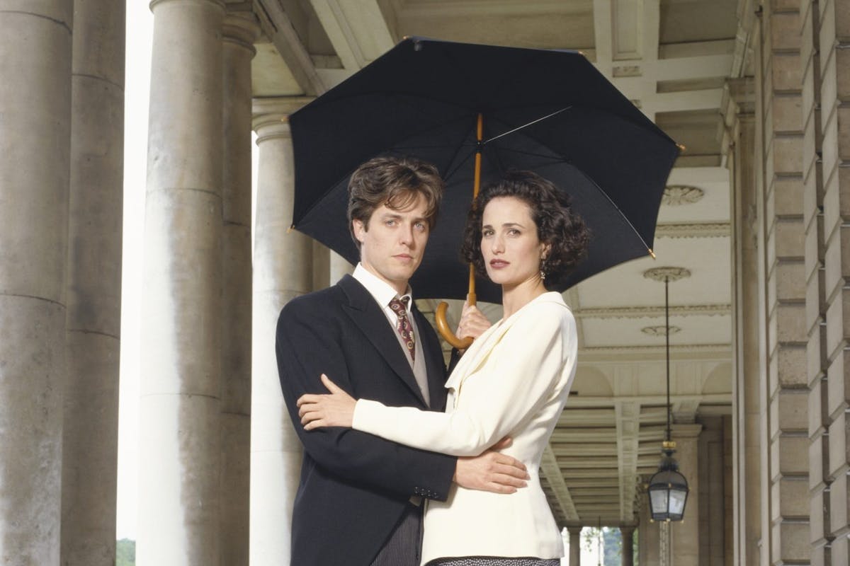 Hugh Grant and Andie MacDowell in Four Weddings and a Funeral