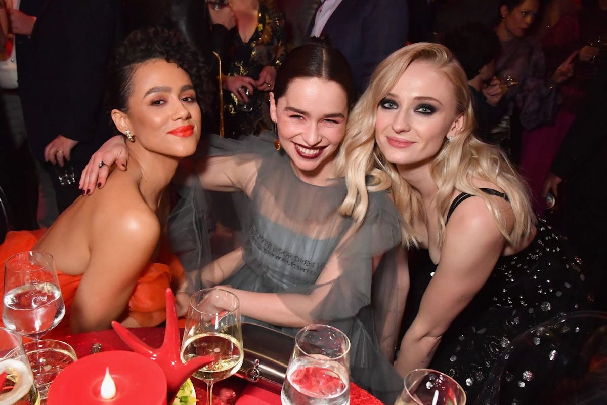 EW YORK, NY - APRIL 03: Nathalie Emmanuel, Emilia Clarke and Sophie Turner attend the 'Game Of Thrones' Season 8 NY Premiere on April 3, 2019 in New York City. (Photo by Jeff Kravitz/FilmMagic for HBO)