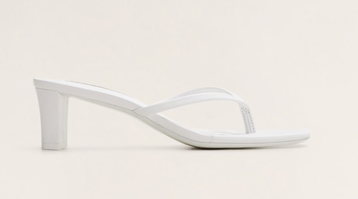 mango white sandals