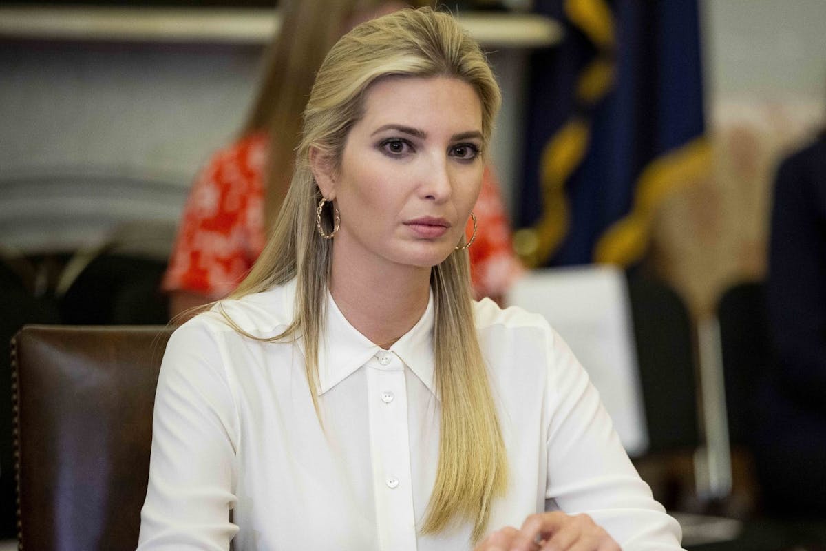 Ivanka Trump listens in a roundtable discussion on the implementation of "The Women, Peace, And Security Act" on Capitol Hill