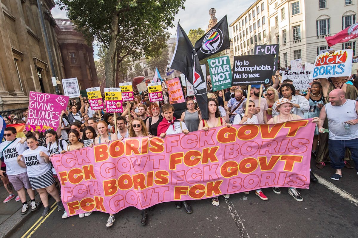 Anti Boris Johnson protest, London