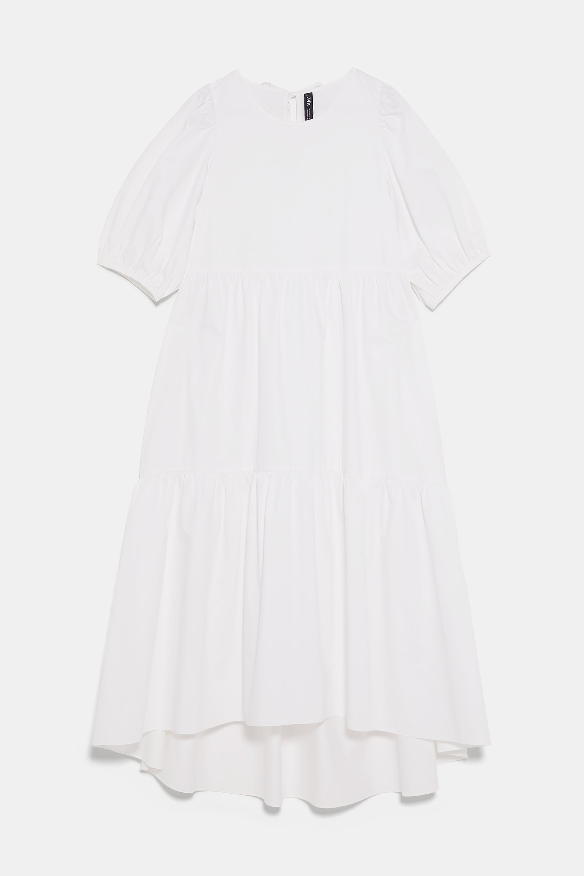 white tshirt contrast dress zara
