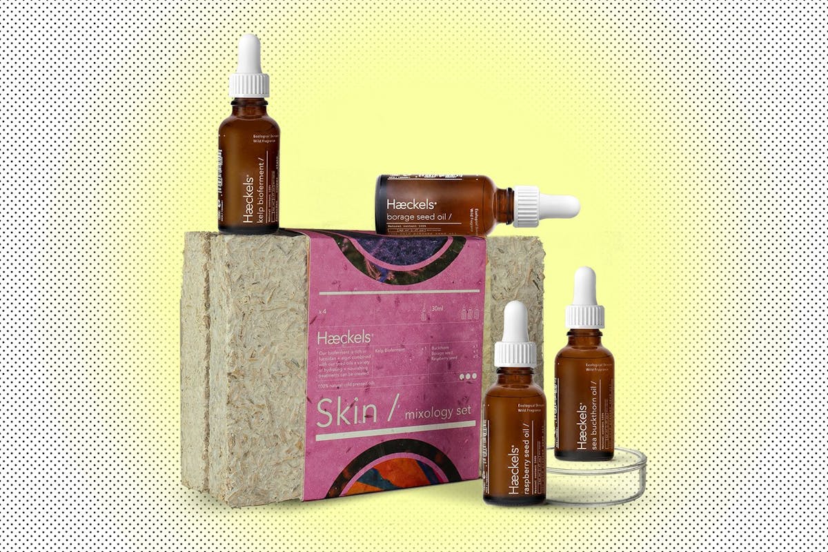 Haeckels natural skincare brand launch biocontributing packaging