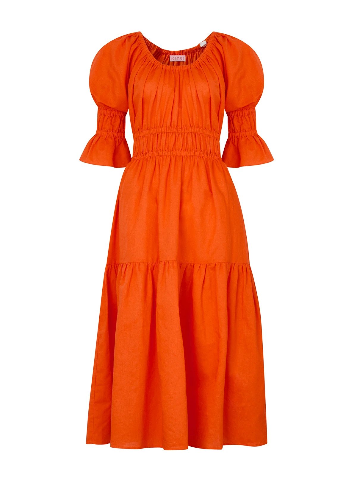 orange summer dresses uk