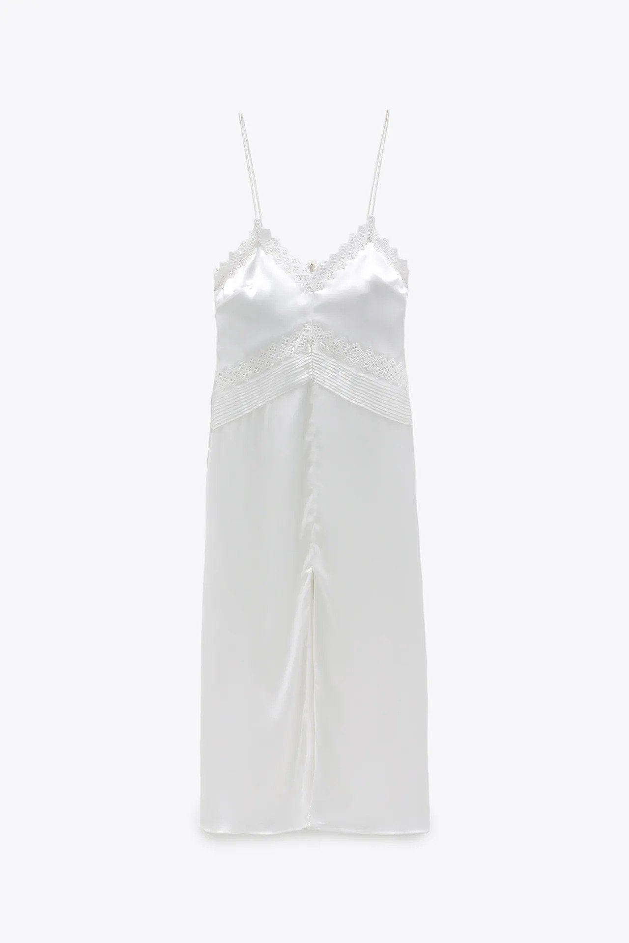 zara white slip dress