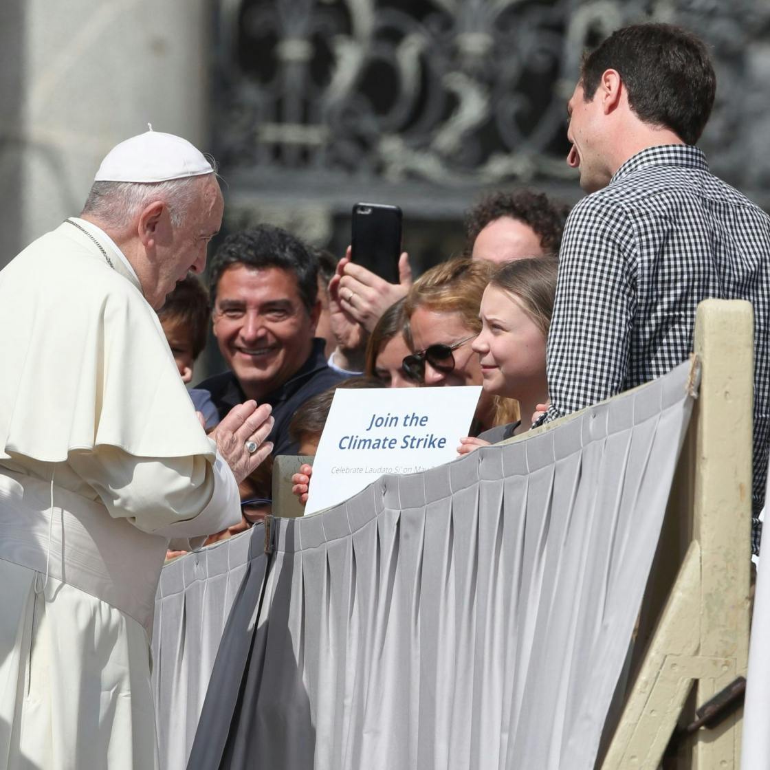 Greta Thunberg meets the pope