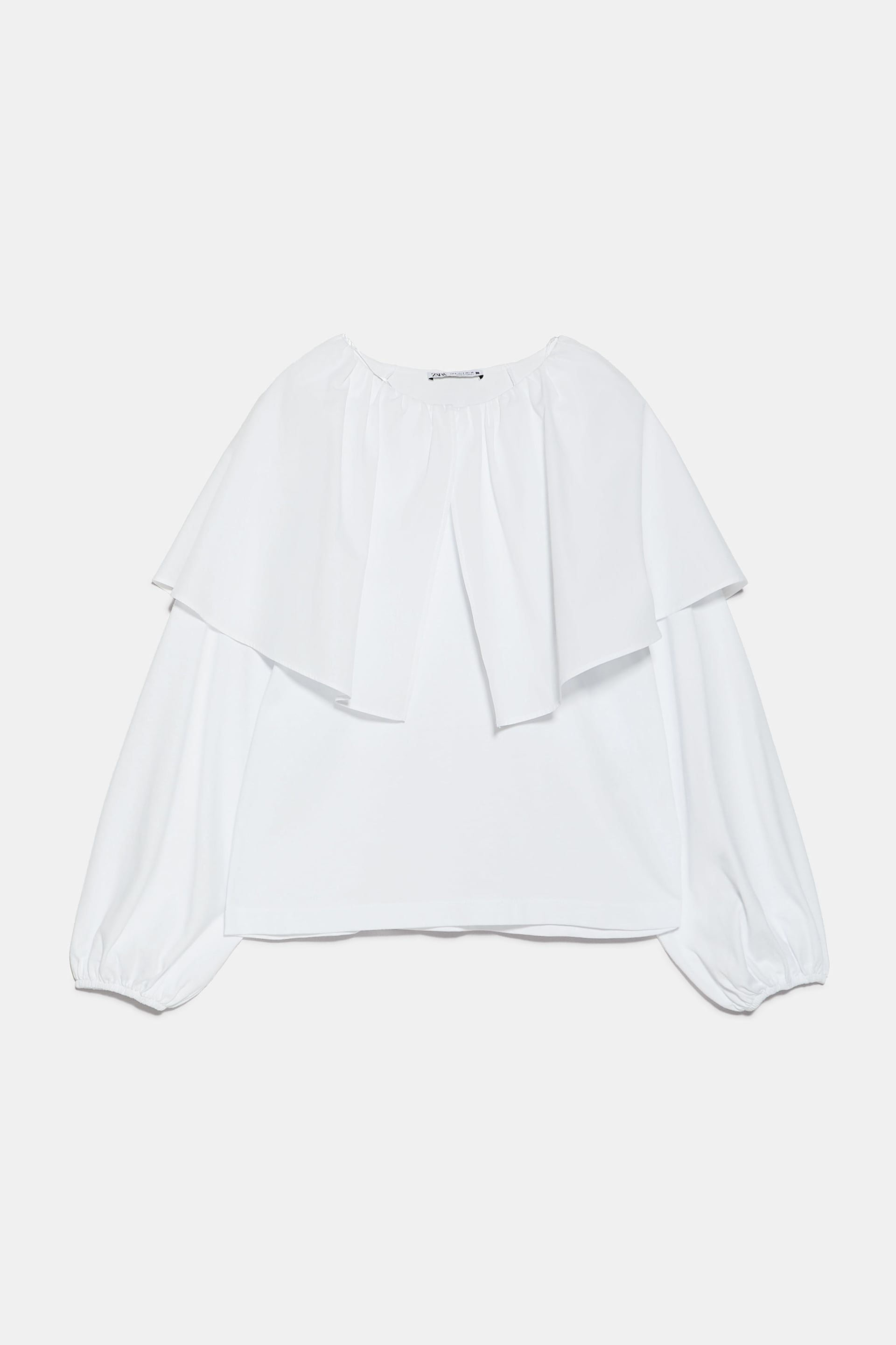 white frill blouse zara