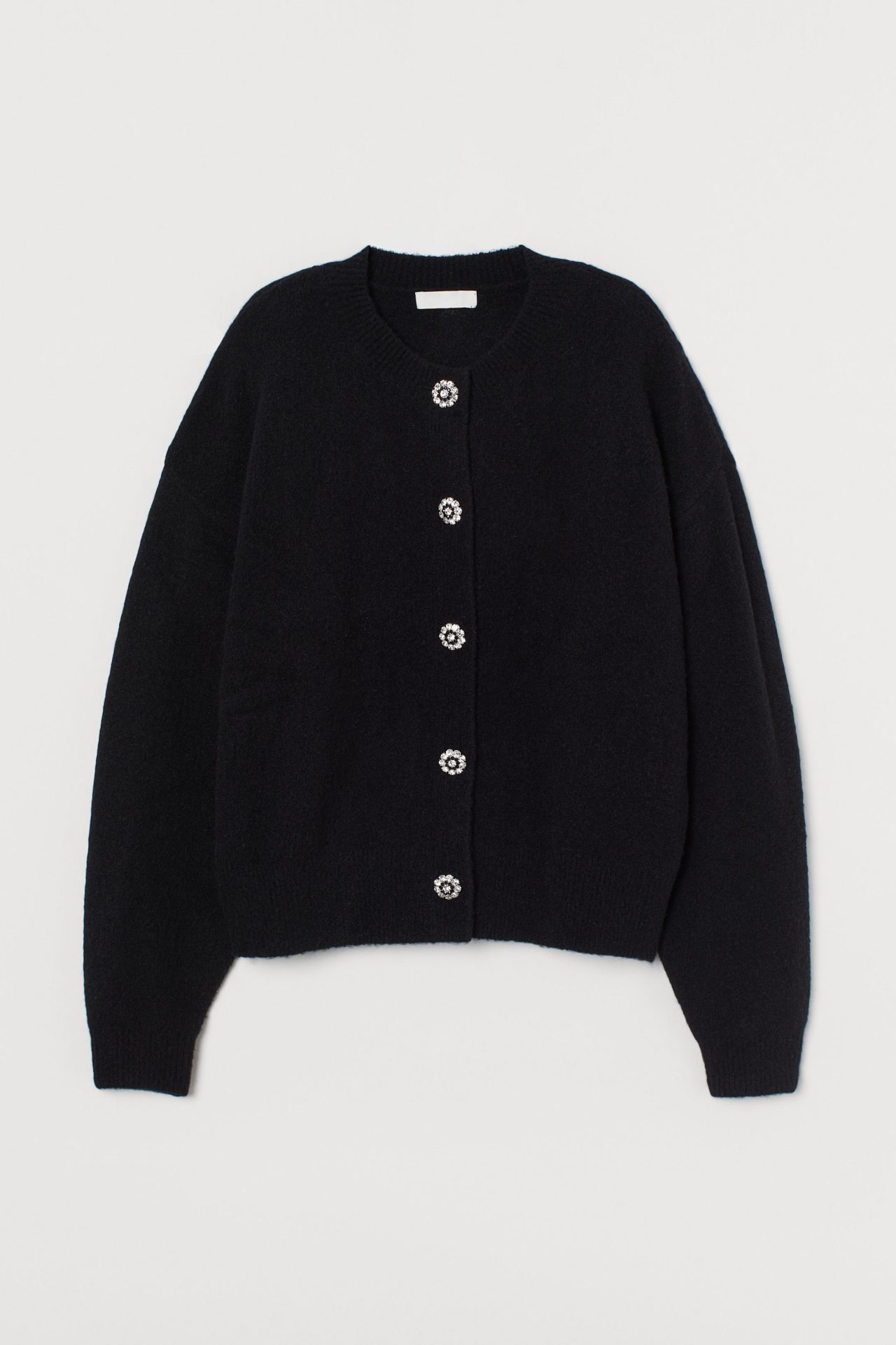 zara black jumper with buttons