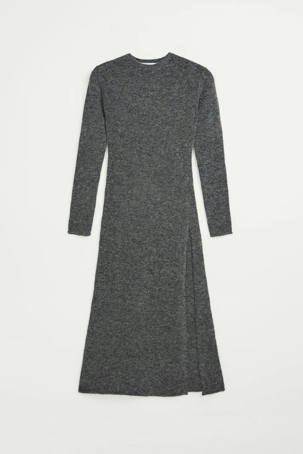 Best dresses for Christmas day: Zara grey knitted dress