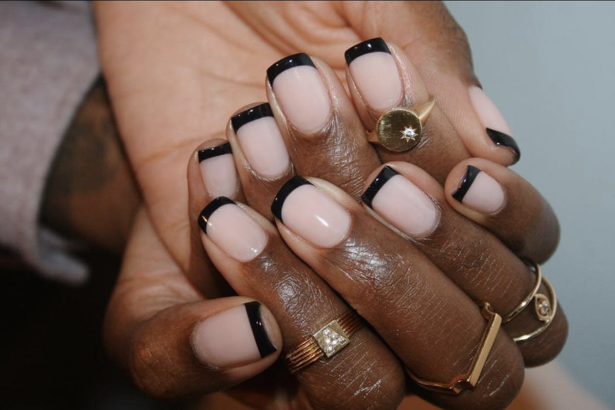 Gray and Black French Tip Nails: 5+ Designs for a Classic and Elegant Look - wide 7