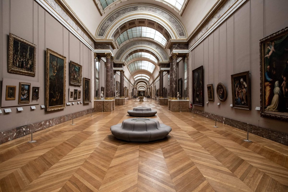 Inside The Louvre in Paris, France