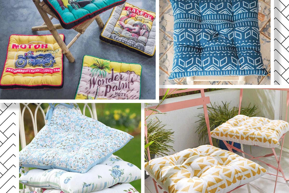 outdoor seated cushions collage