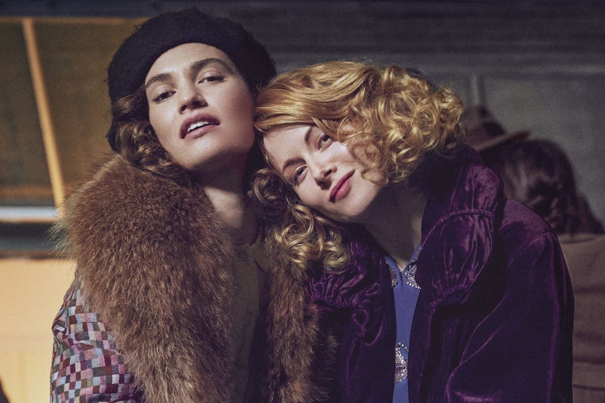Lily James and Emily Beecham in The Pursuit Of Love