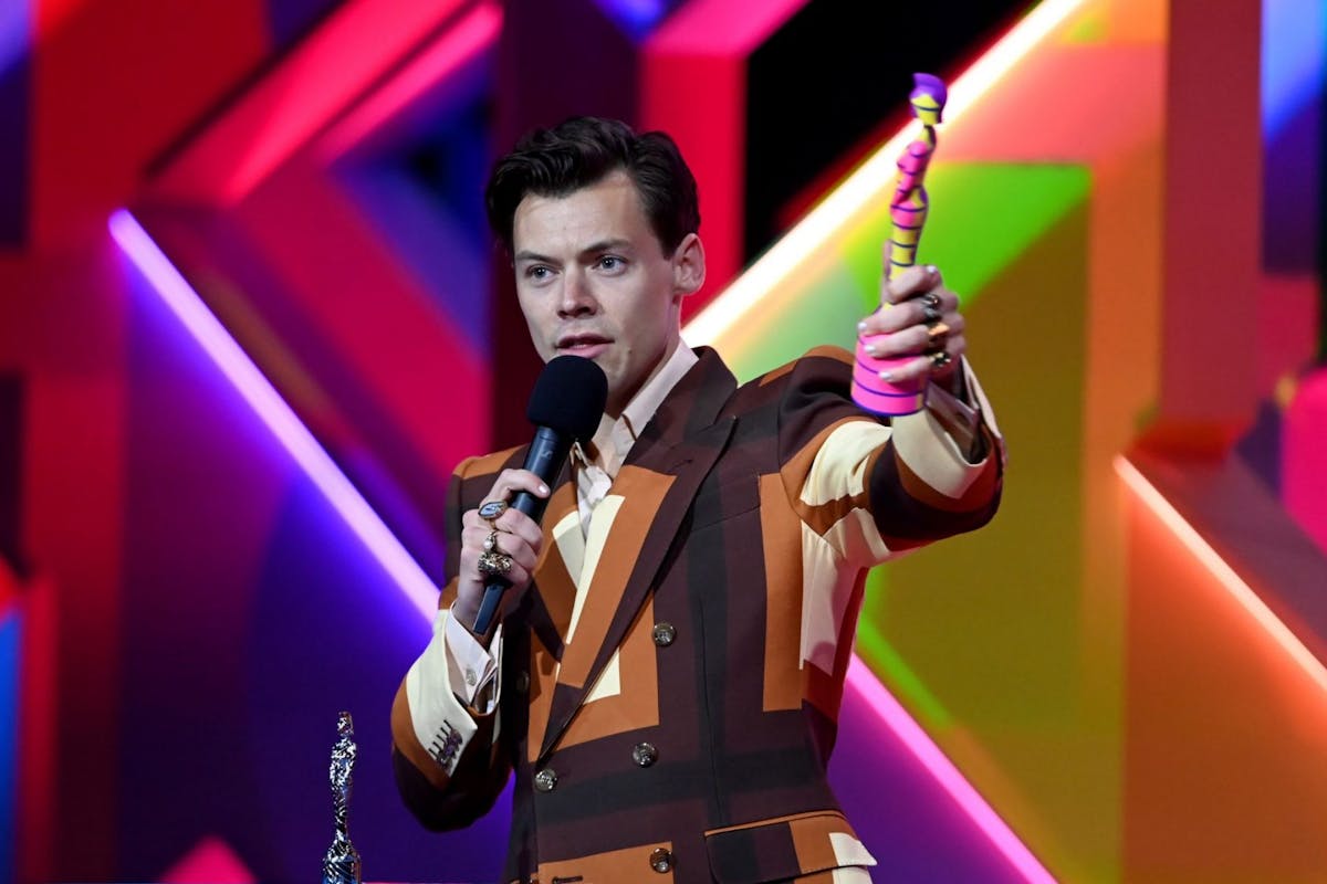 Harry Styles in Gucci at the Brit Awards 2021