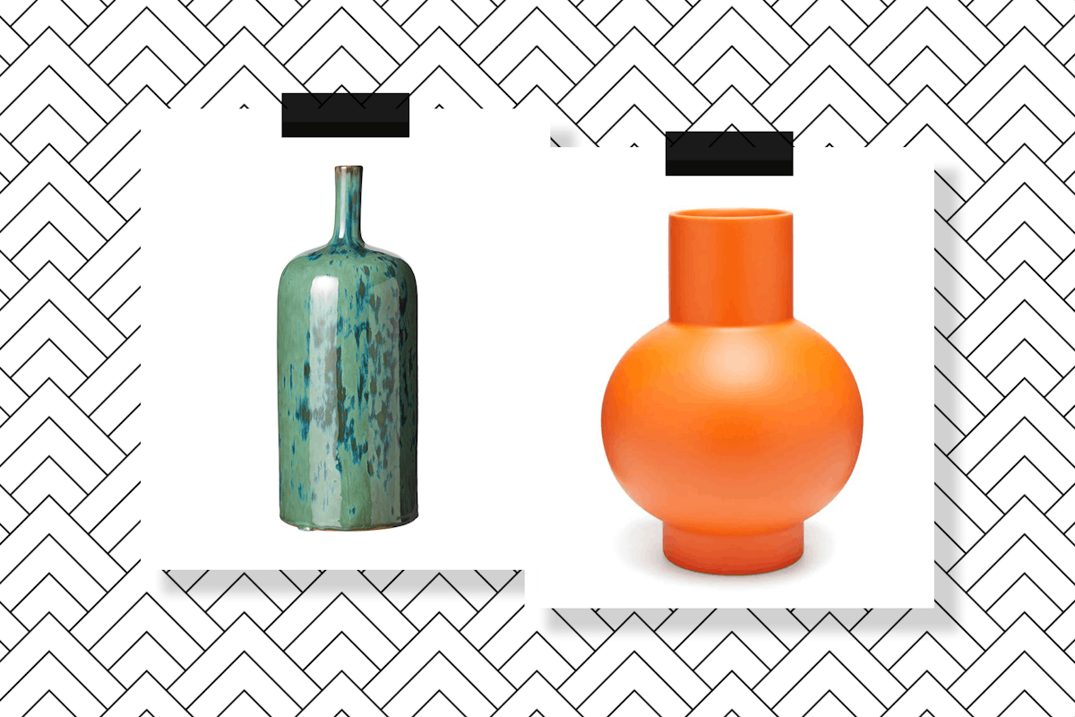 A collage of vases