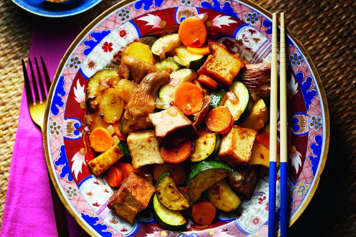 Spicy tofu with courgettes by Kwoklyn Wan