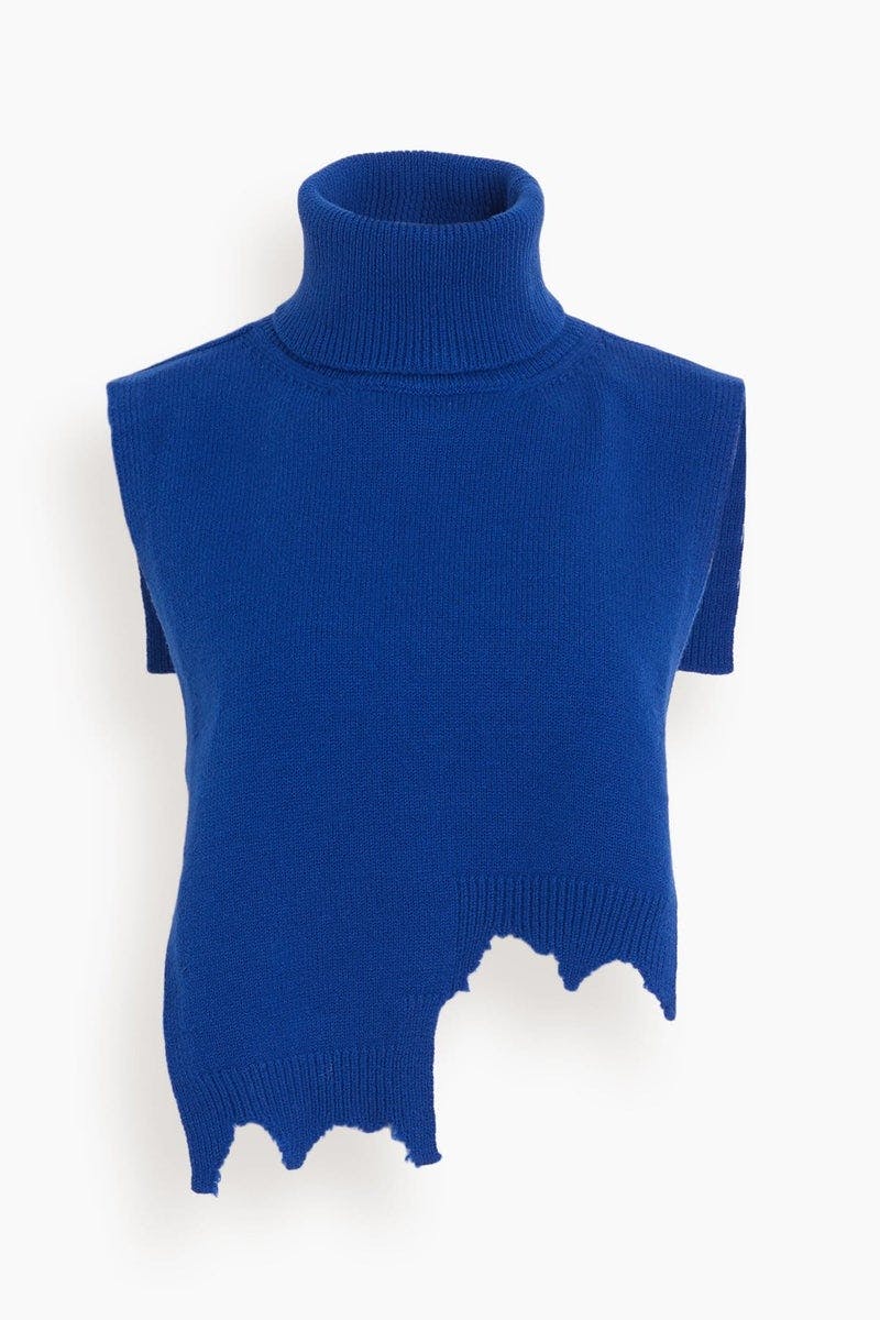 Tibi Turtleneck Dicky Sweater in Blue