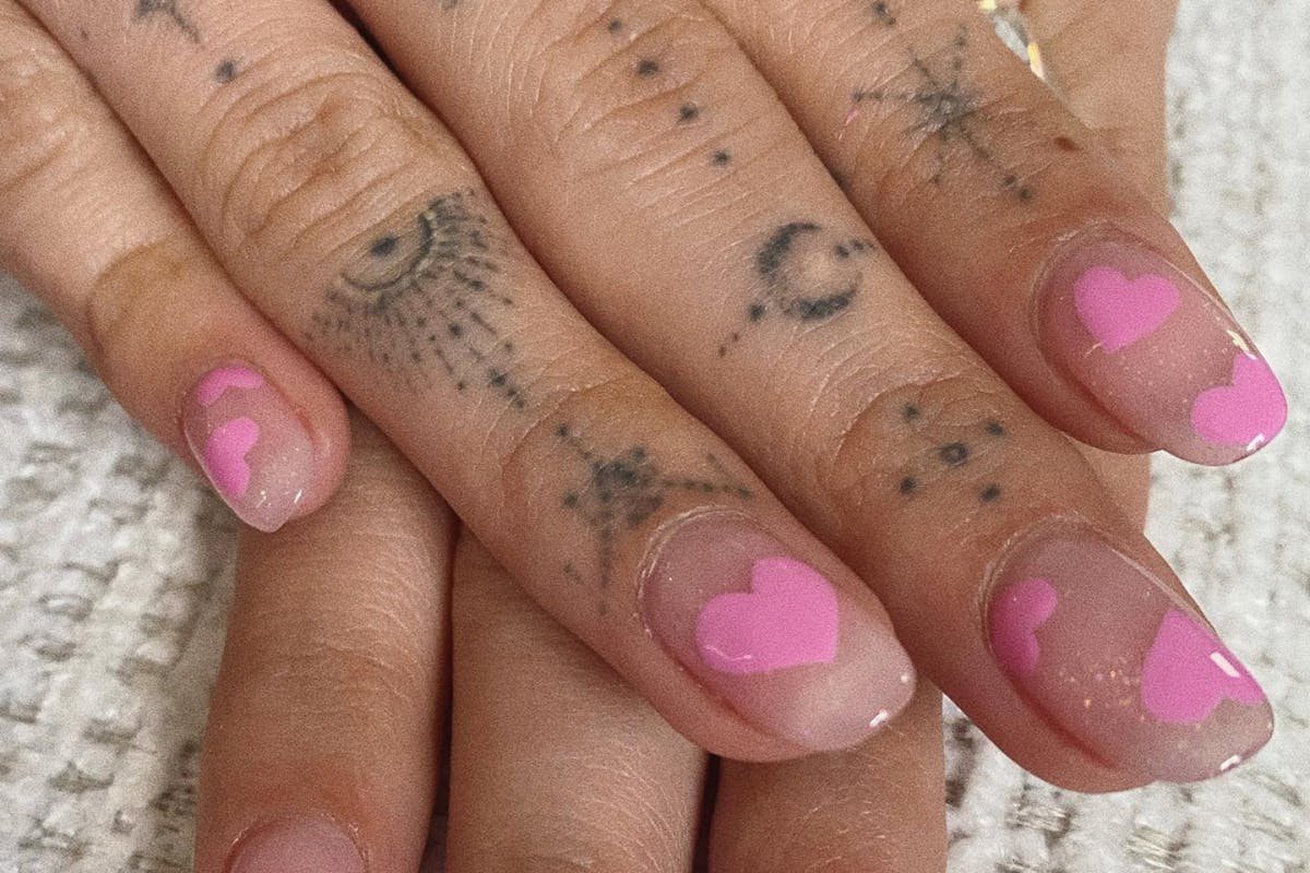 5. Pink Heart Nails - wide 7