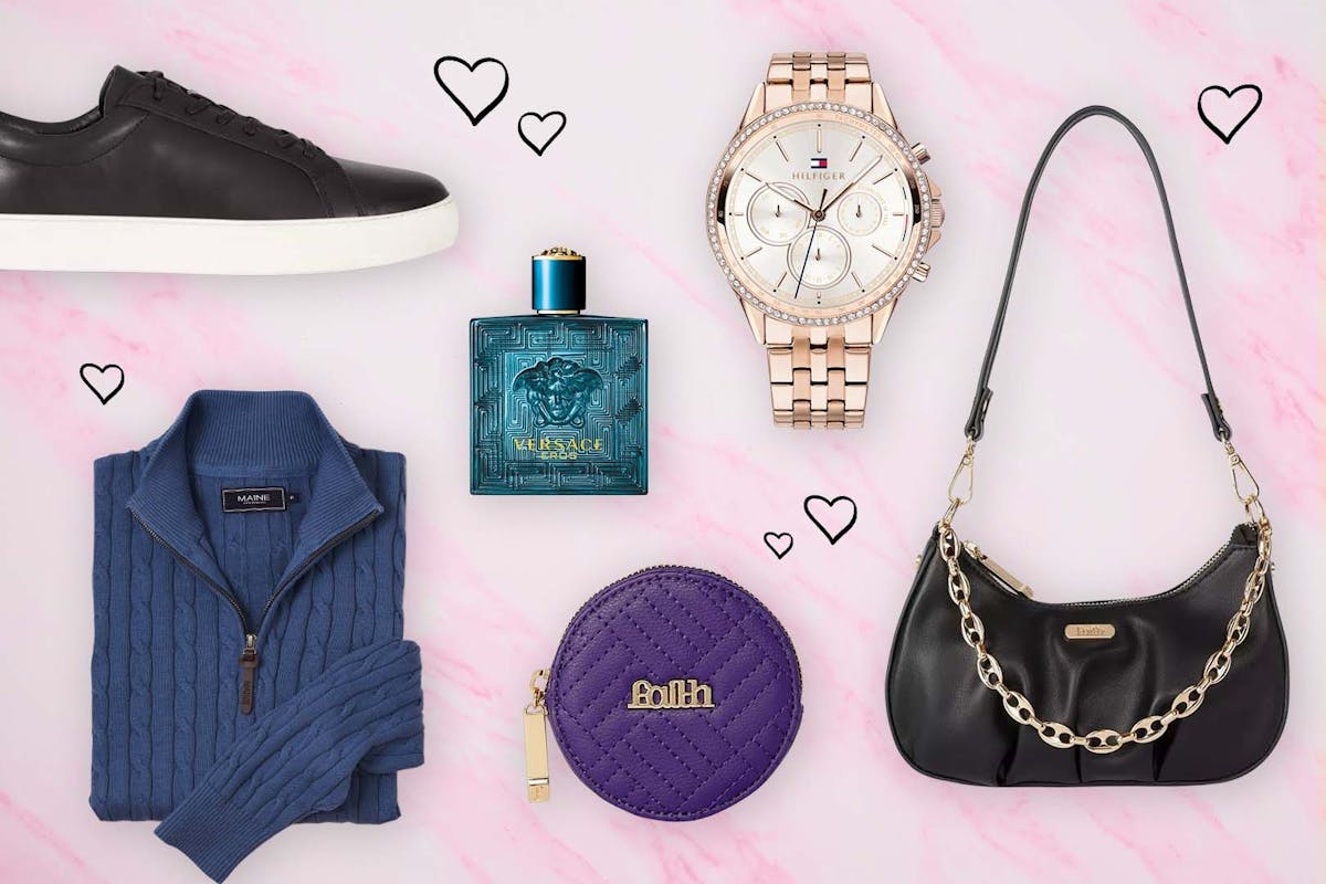 selection of items to shop for valentines day