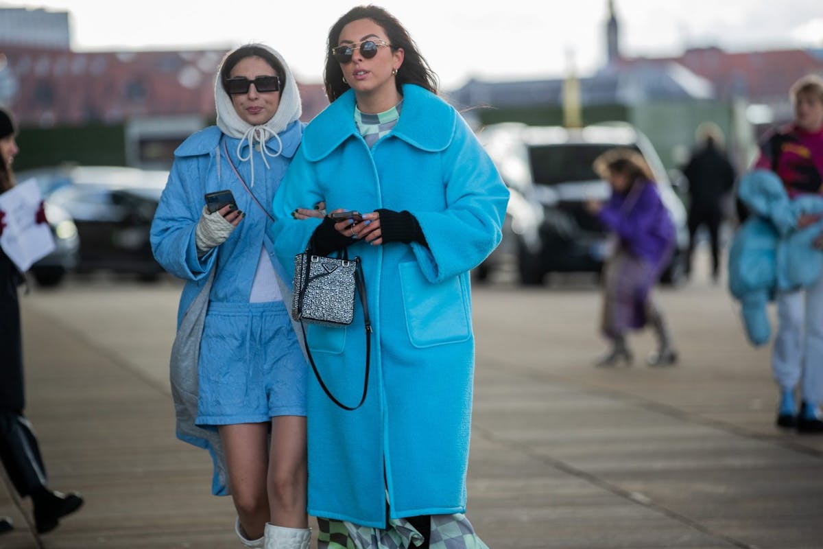 Blue winter coat trend: the coat style the street style set can't get enough of
