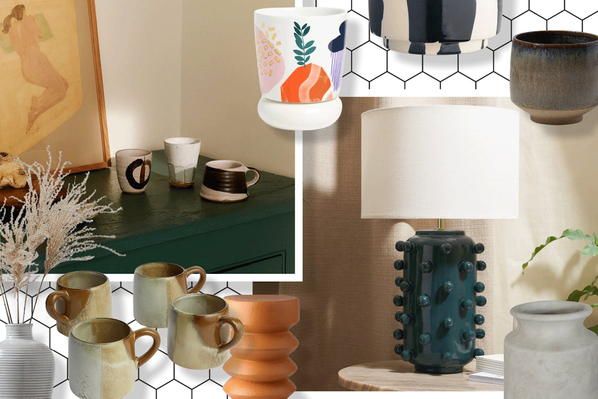 stoneware home accessories collage