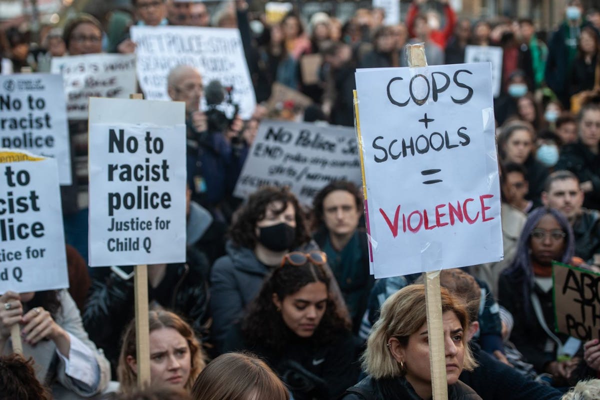 Child Q: hundreds of protestors demand justice for 15-year-old Black girl strip-searched by Met Police