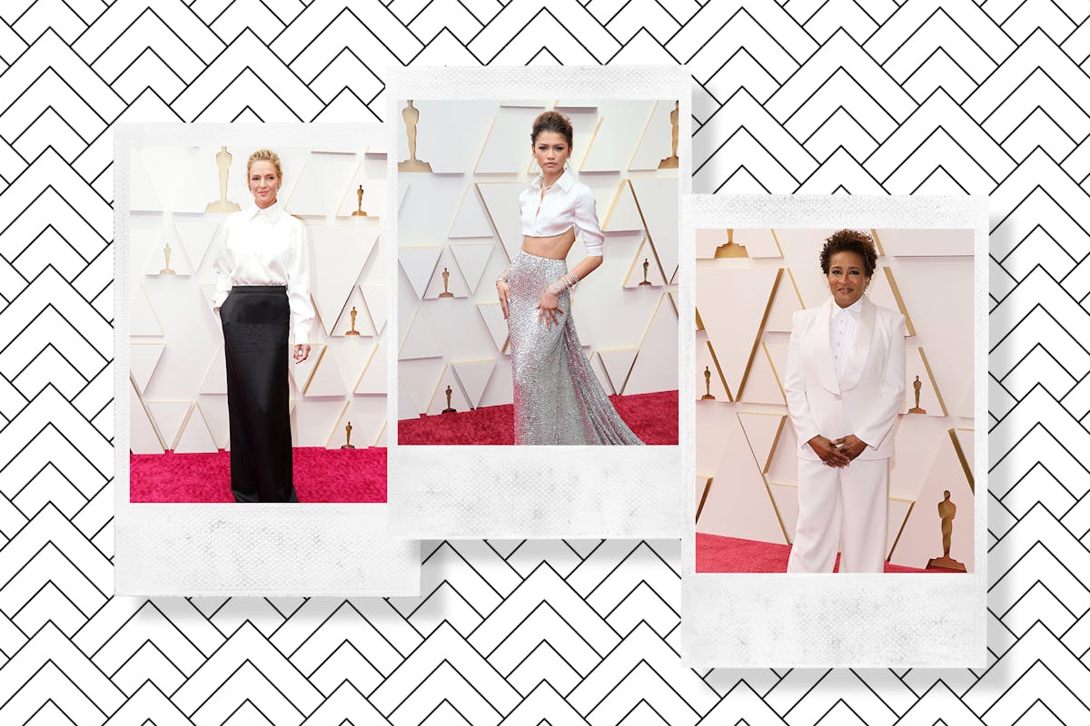 Oscars 2022: white shirt red carpet trend, from Zendaya