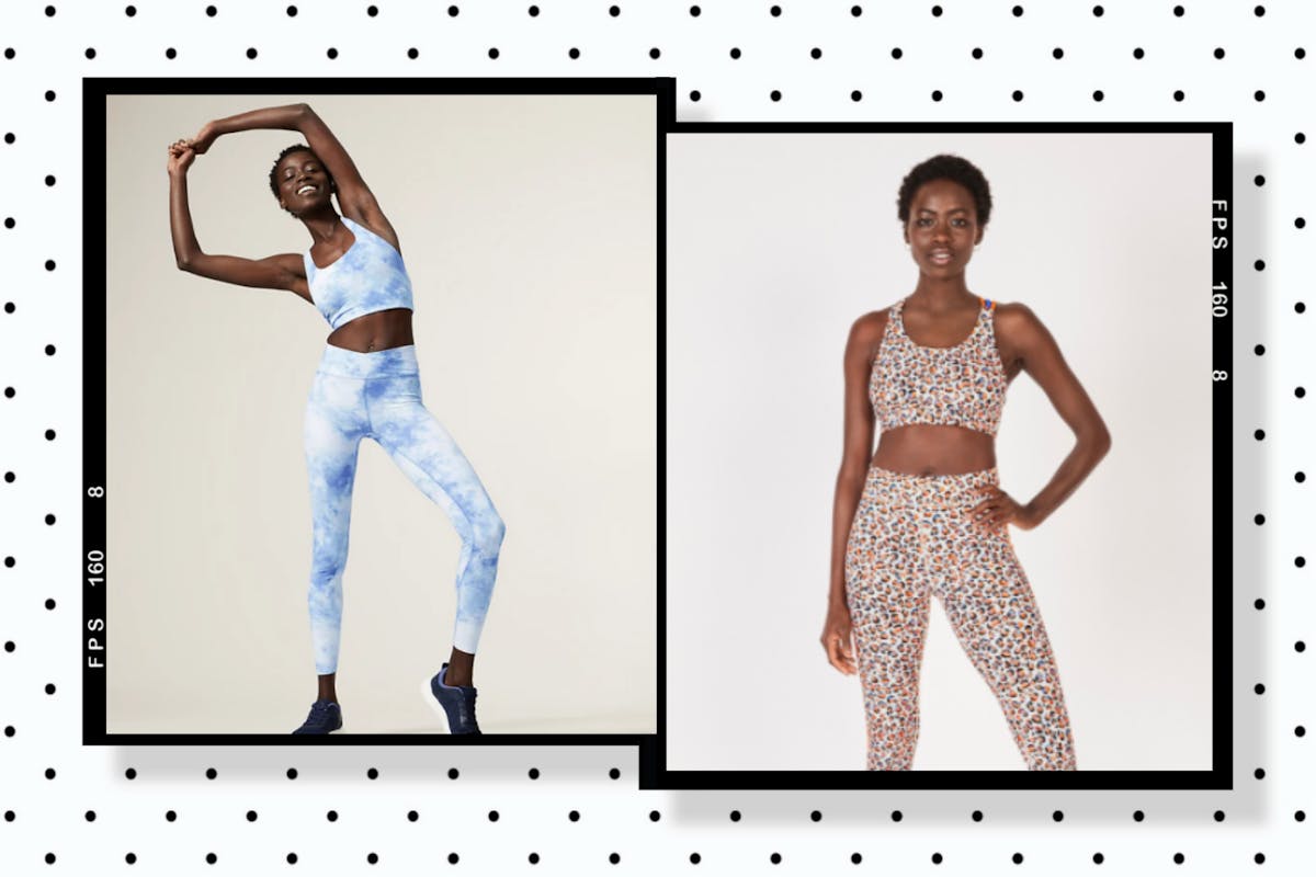 Collage of activewear from M&S and Hush