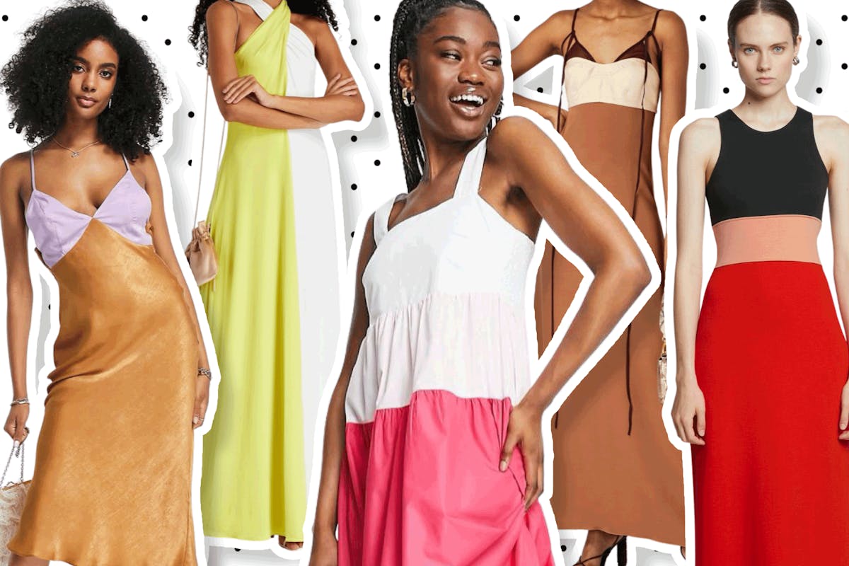 2022 summer trends: colour block dresses