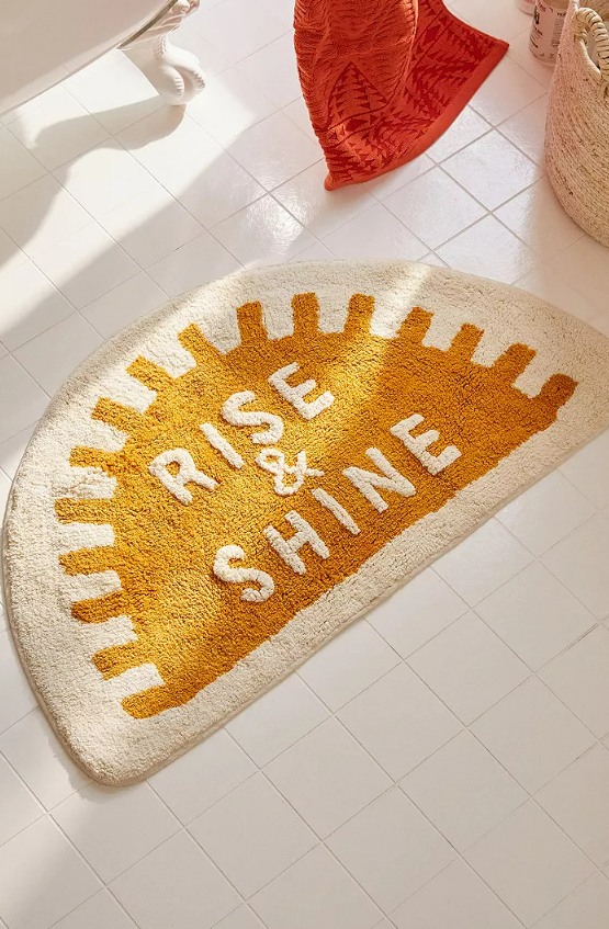 9 quirky slogan bath mats that will add a playful feel to your bathroom