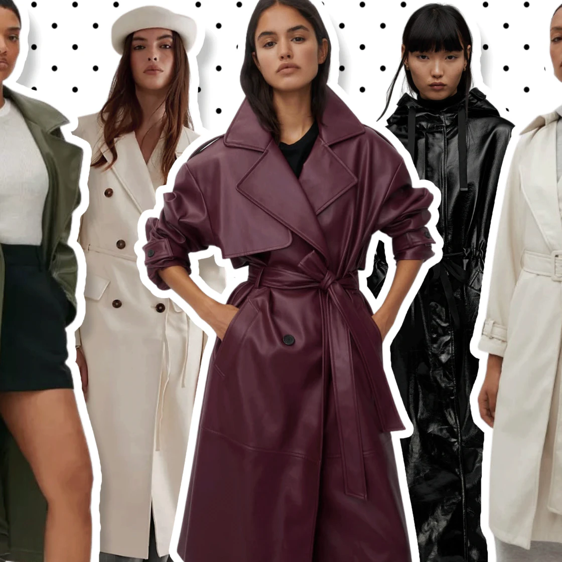 Best leather and faux leather trench coats: long, short and more