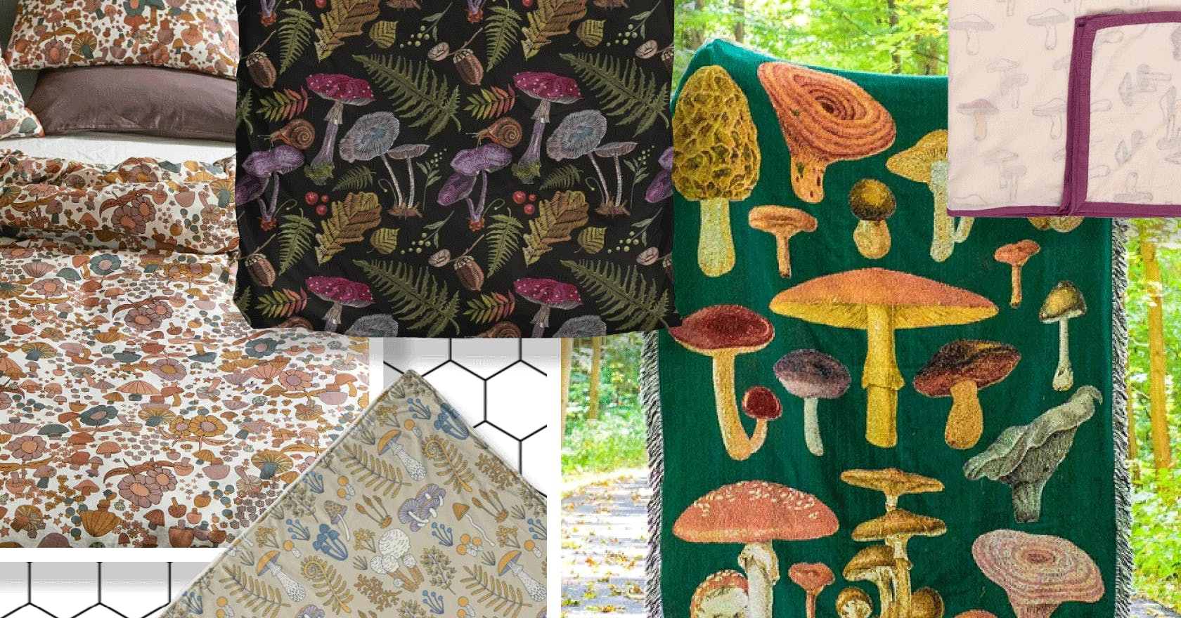 Mushroom print bedding to buy from Etsy, Urban Outfitters & more