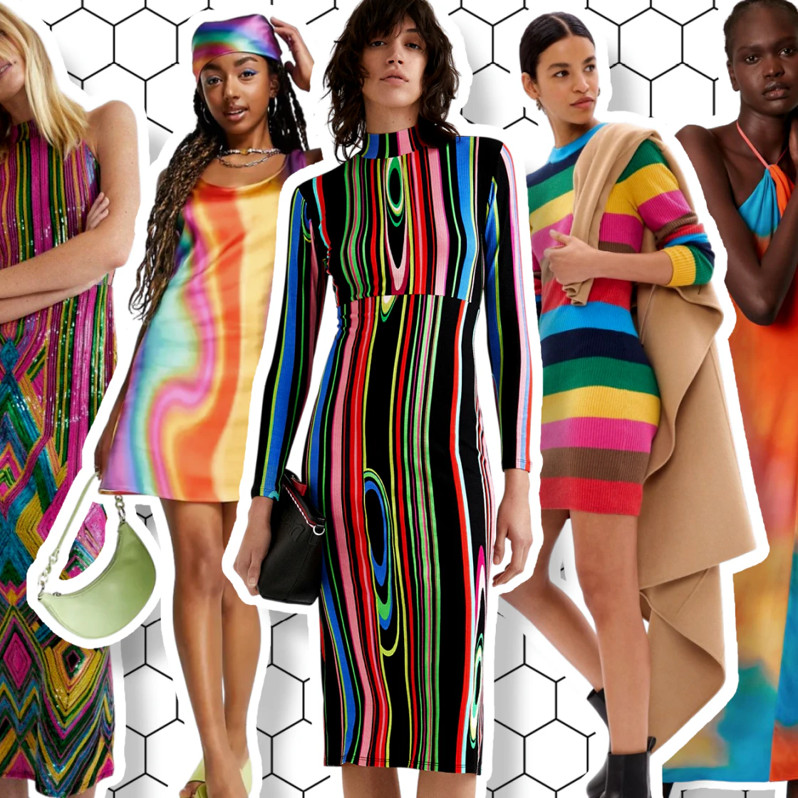 Winter fashion 2022: Rainbow dresses